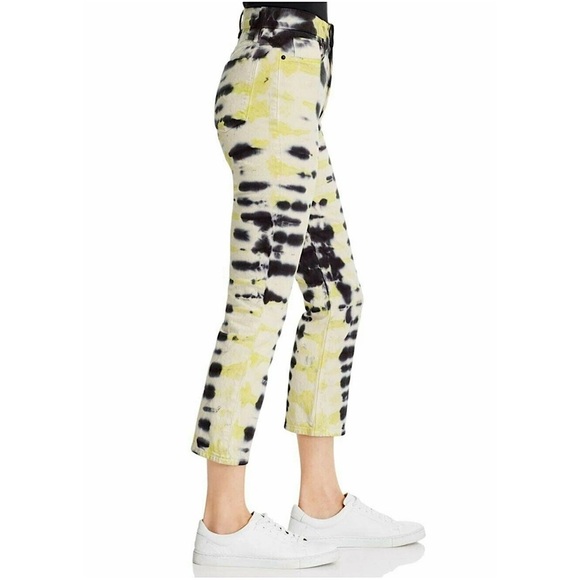 Hudson Holly High Rise Cropped Bootcut Jeans Women's Size 32 Electric Citron NWT - Picture 8 of 10